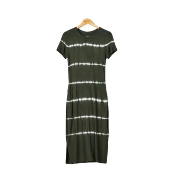 green emerald velvet dress Italian Summer Tie Neck Midi Dress Olive
